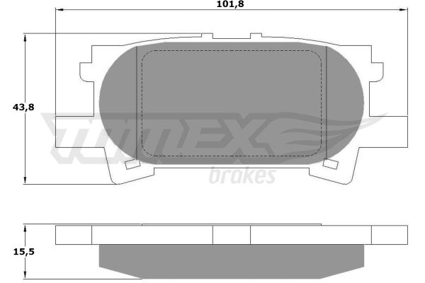 TOMEX BRAKES Комплект тормозных колодок, дисковый тормоз TX 17-64